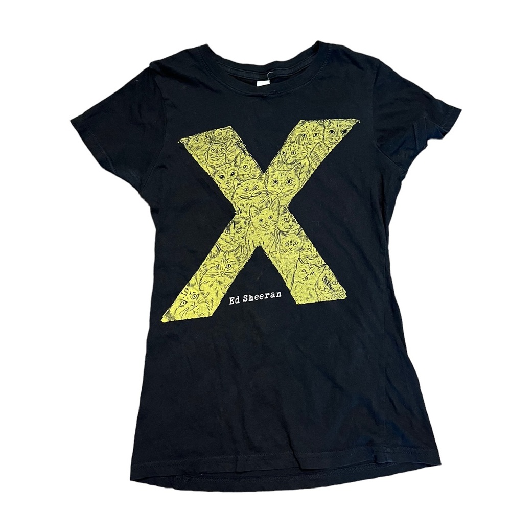 Ed Sheehan X Album cat babydoll concert tee size small